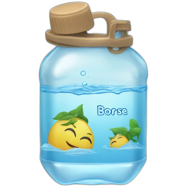A bottle of water with name BorsecPrimaru emoji