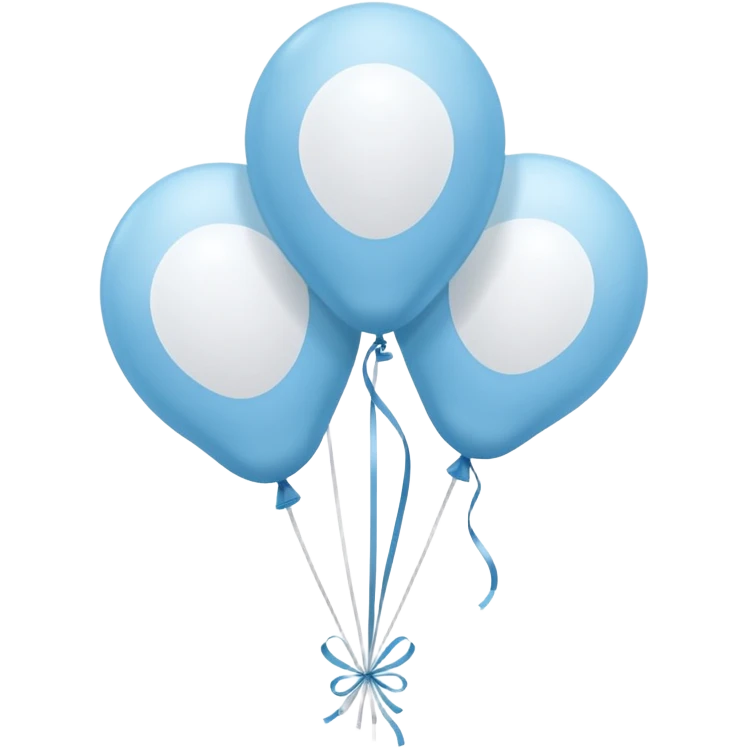 Make balloons that are white and light blue, make lots of them emoji