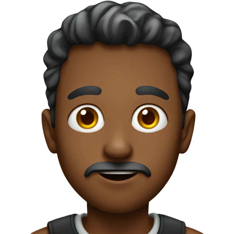 Guy with sugar on his nose emoji
