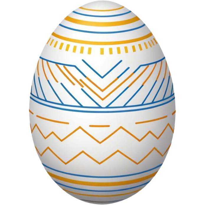 Easter egg, line pattern, symmetry emoji