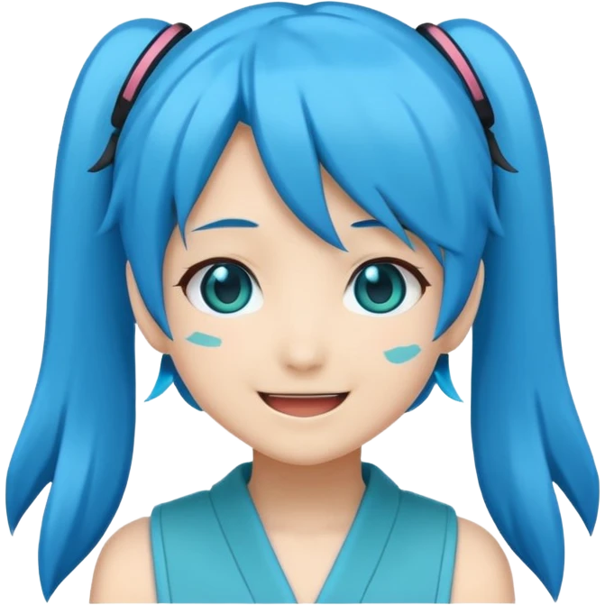 Hatsune Miku as a emoji emoji