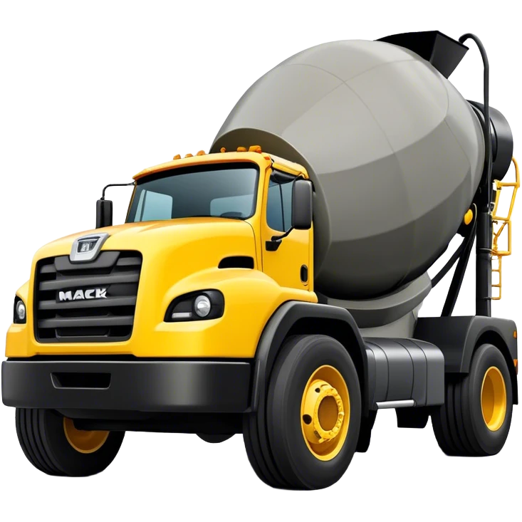 Cement Mixer - Mack Granite (Model Year: 2022) (Iconic colour: Yellow and black) emoji