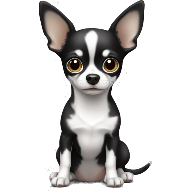 A black and White chihuahua  emoji