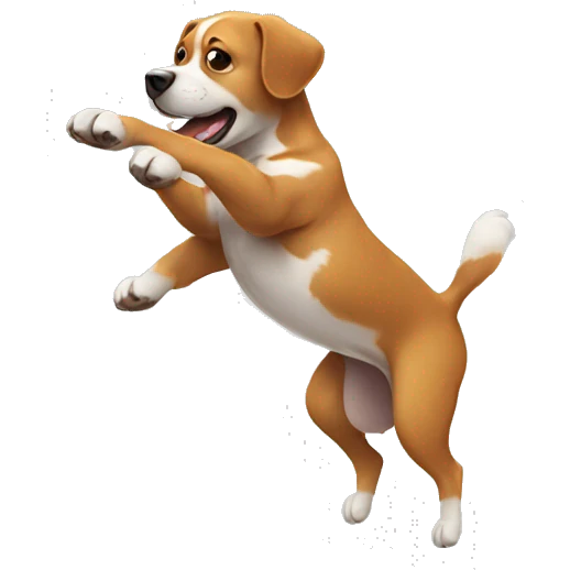 Dog doing gymnastics emoji