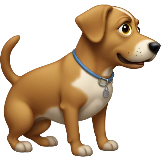 dog using the potty  emoji