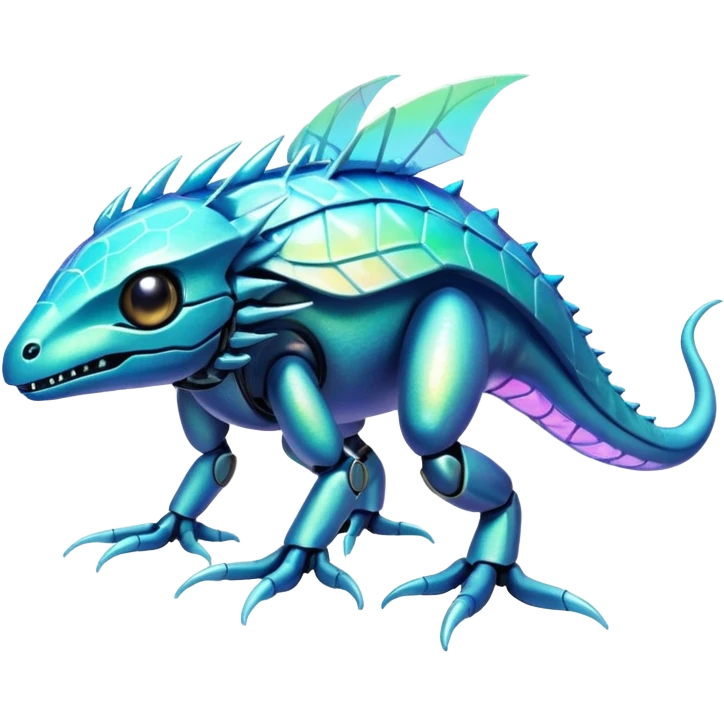  exotic tropical ethereal shiny cyber-Fakémon-Vernid-creature emoji
