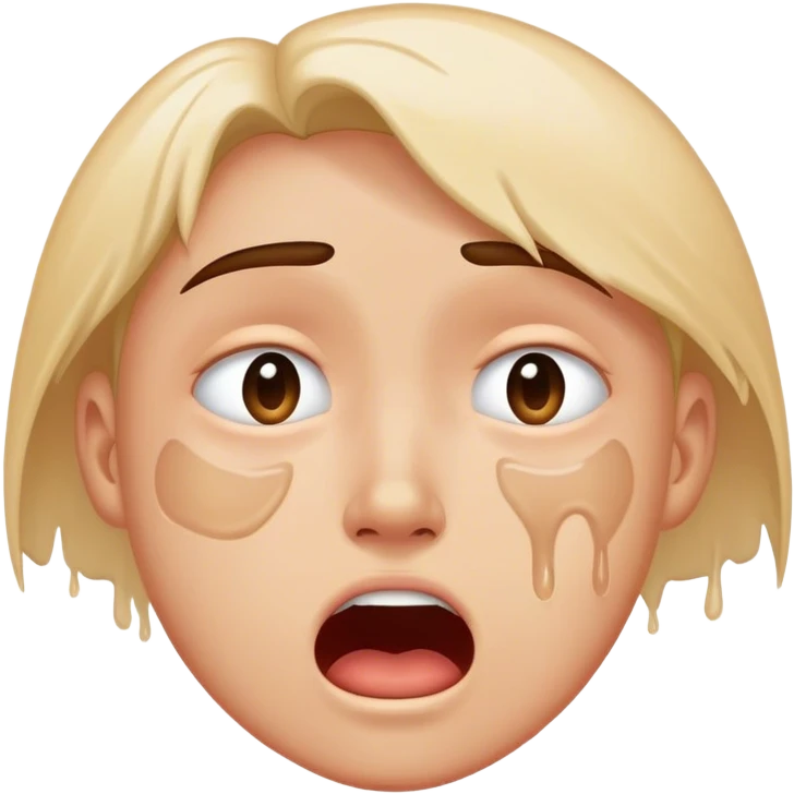 Vanishing and crying emoji