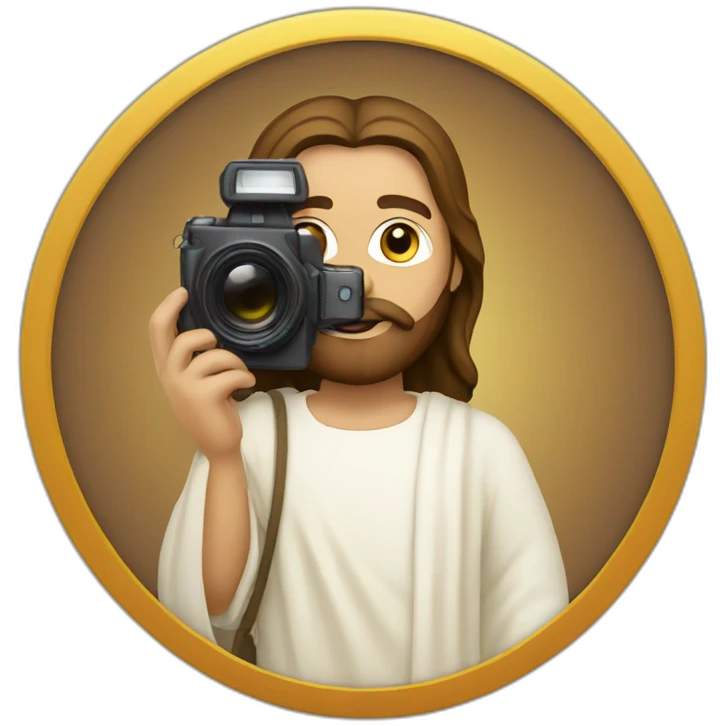 jesus with camera emoji