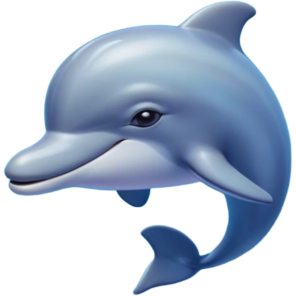 Cinematic Dreamy Dolphin Portrait Emoji, Floating serenely in a gentle sea of soft light, with a relaxed, streamlined body and half-closed, drowsy eyes that reflect a peaceful underwater lullaby, and a subtle, contented smile, Simplified yet irresistibly adorable features, highly detailed, glowing with a soft, dreamy aquatic radiance, high shine, calm and enchanting, stylized with an air of sleepy marine wonder, soft glowing outline, capturing the essence of a super cute dolphin that appears ready to drift into a sweet, soothing nap! emoji