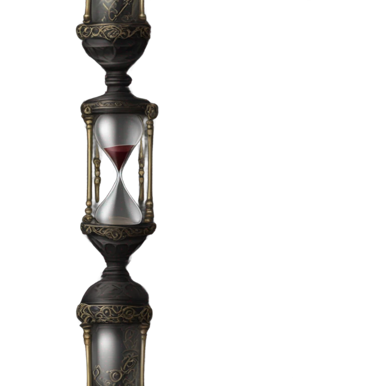 vintage ghotic black  hourglass emoji