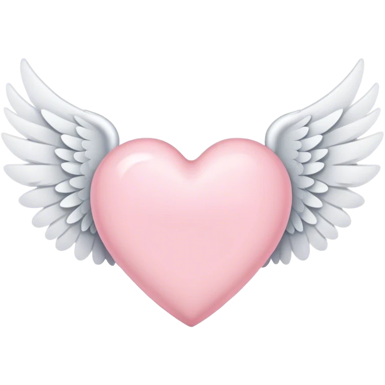 light pink heart with wings emoji