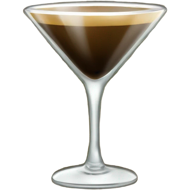 gold rimmed espresso martini glass  emoji