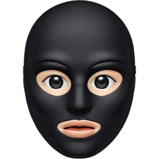 Black mask emoji