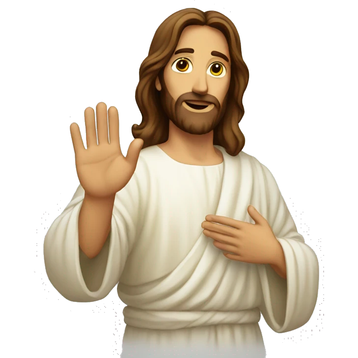 Jesus con un control en la mano emoji
