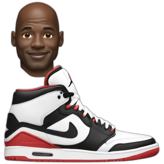 michael jordan showing his shoes emoji
