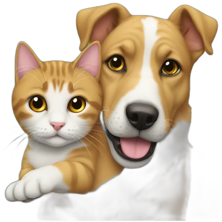 dog on a cat emoji