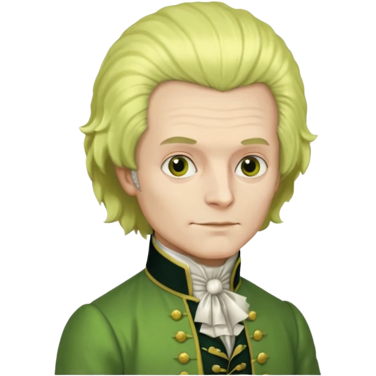 Maximilien Robespierre in a green and yellow gown emoji