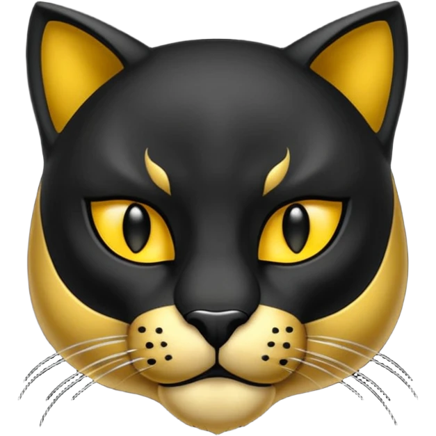Emolgi de pantera negra con detalle pequeños  en la frente color dorado emoji