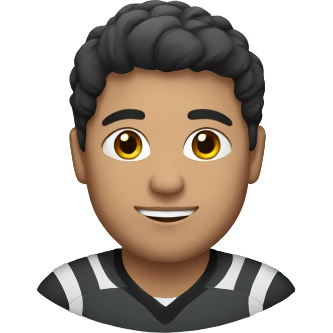 rugby player with black and grey shirt emoji