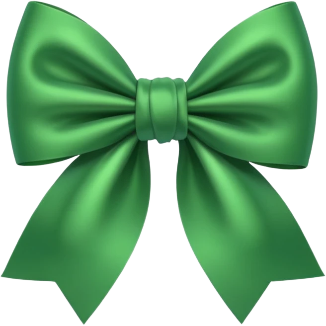 Green bow emoji imessage emoji