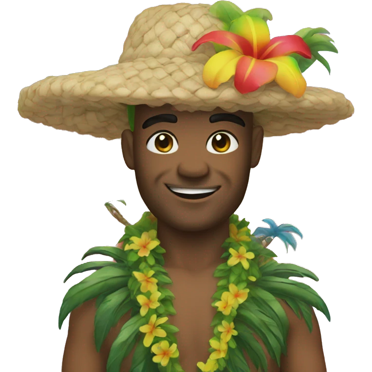 Hawaii id with the rainbow. With a god  emoji