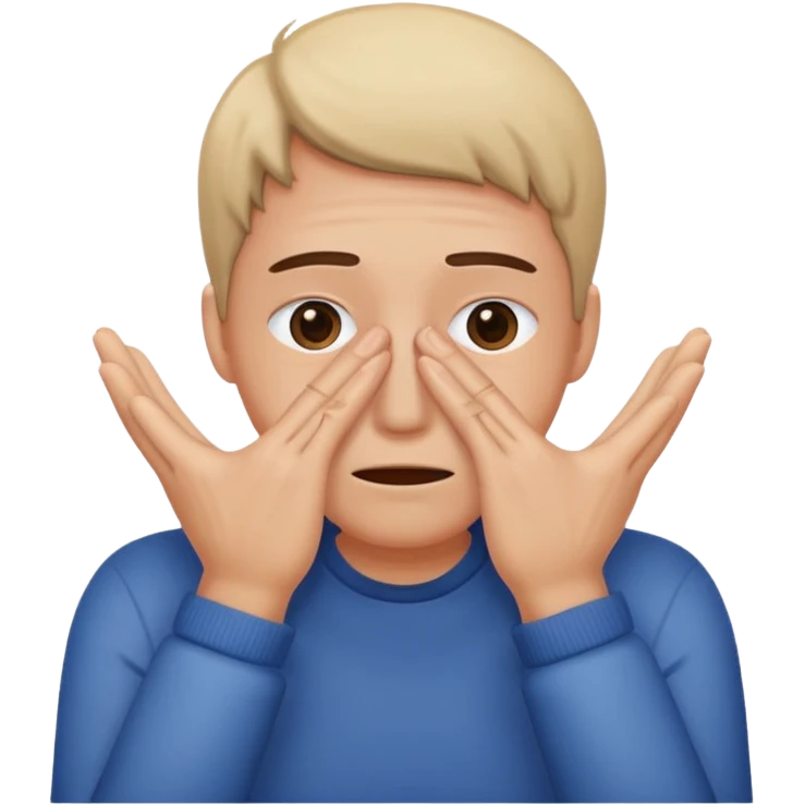 Un. Emoji Donde te tapas la cara por vergüenza. emoji