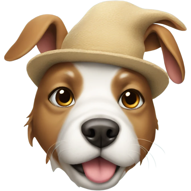 Dog with bunny hat emoji
