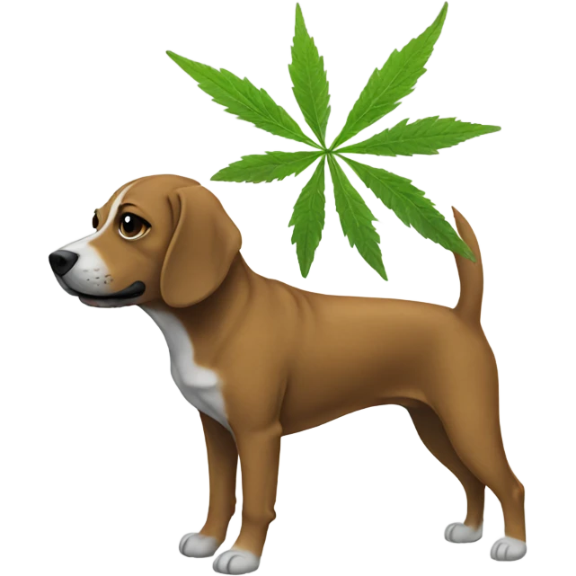 Weed dog emoji
