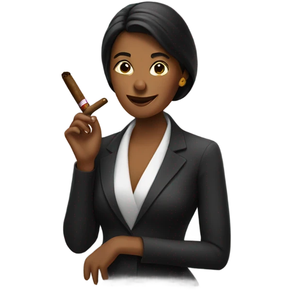 Woman with cigar  emoji