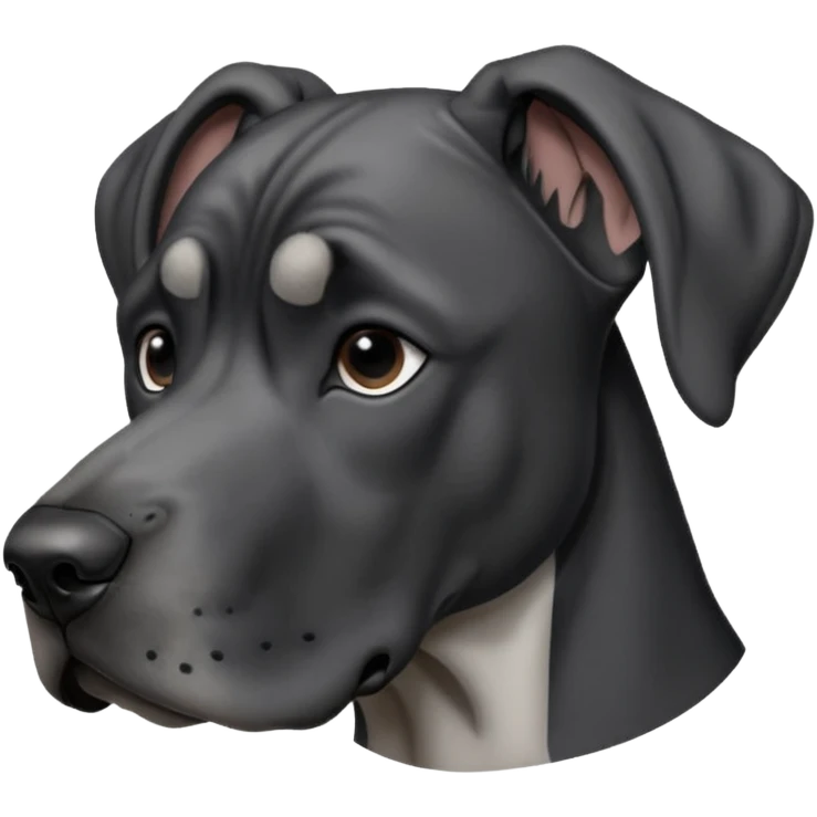 Black and gray Great Dane emoji