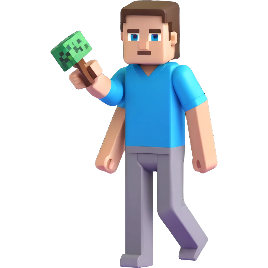 Minecraft Steve character emoji
