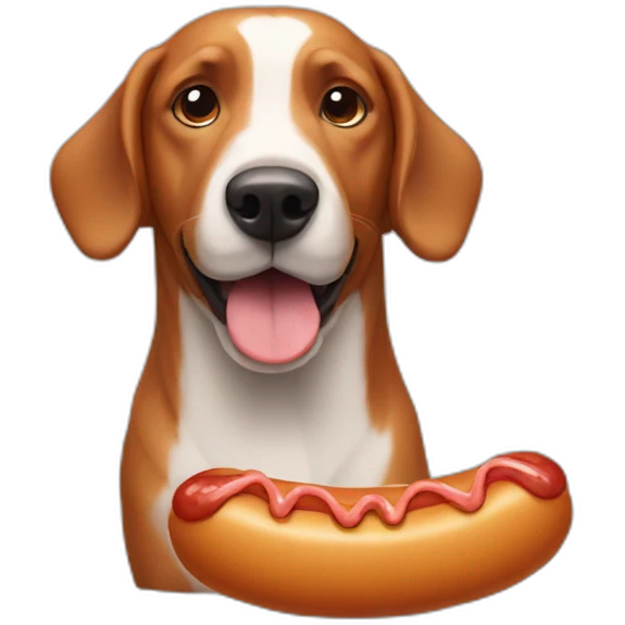 dog with a sausage body emoji