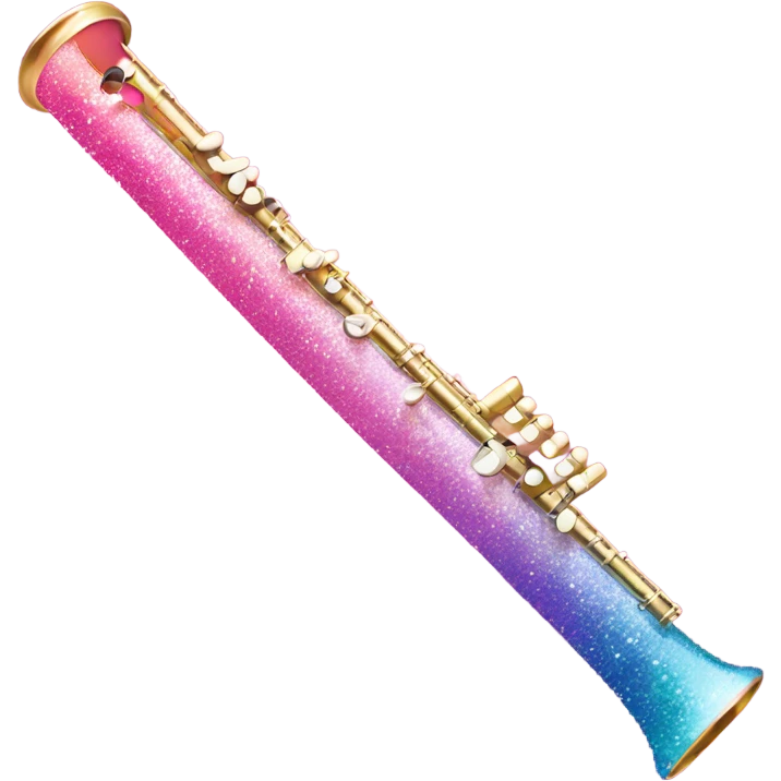 Pink ombre flute with glitter  emoji