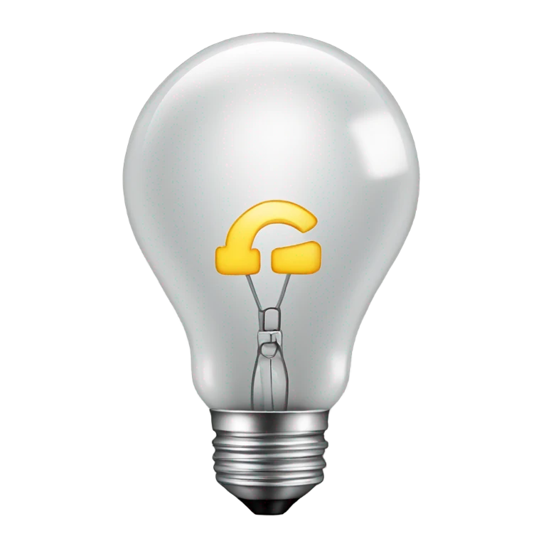 lightbulb euro emoji