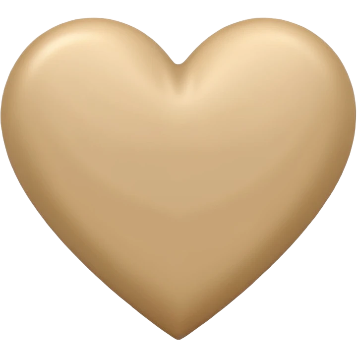 Beige heart emoji emoji