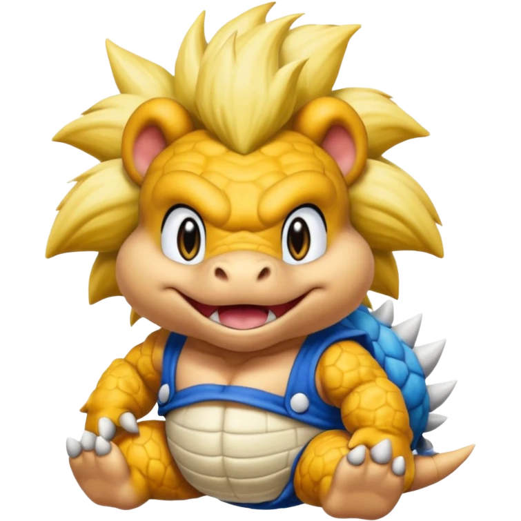 Wendy O koopa dyeing Ludwig von koopa's hair brown  emoji