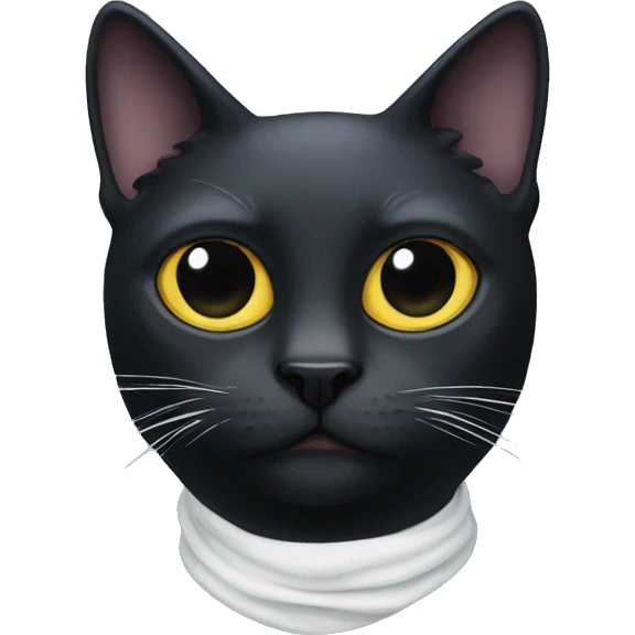 A third-eye black cat emoji
