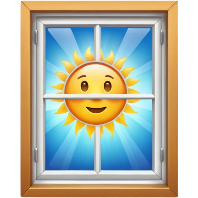 A big window with sunlight emoji