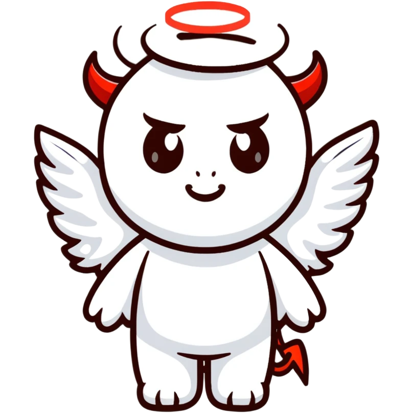 devil with angel halo emoji