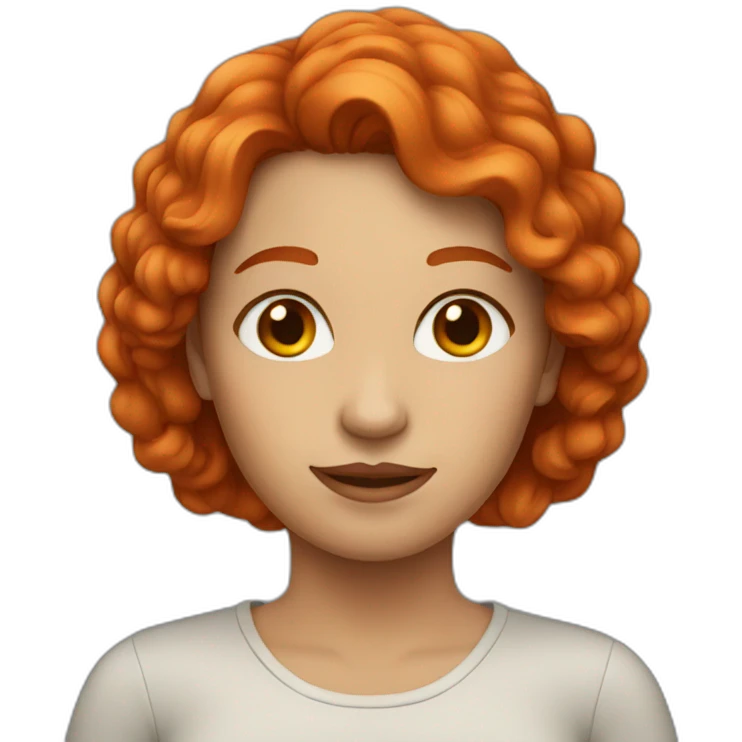 red haired woman emoji