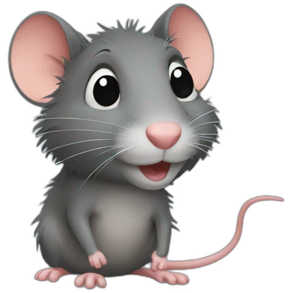 Rat with hair emoji