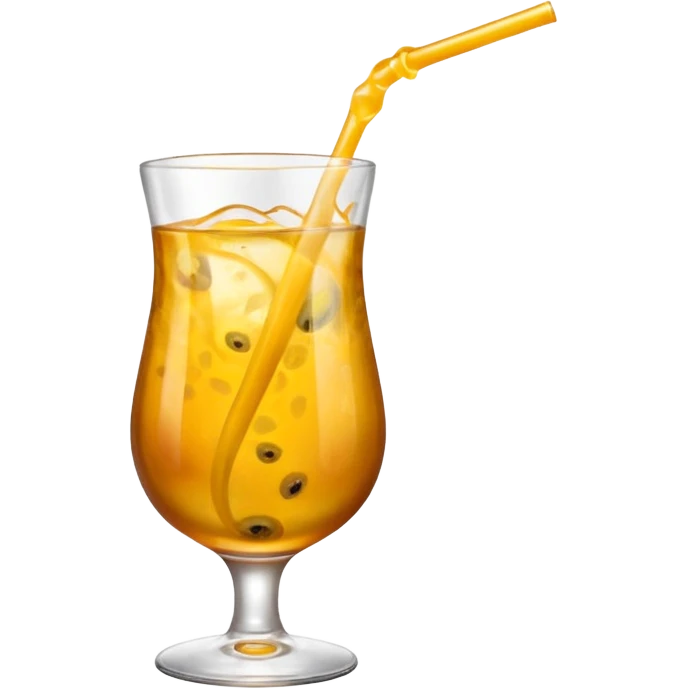 passionfruit & mango cordial in glass emoji