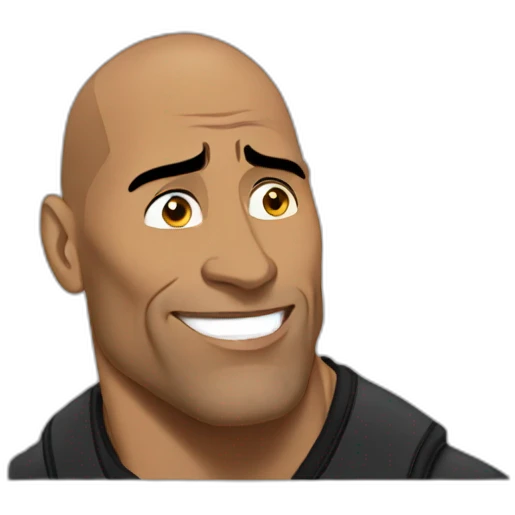 The rock meme emoji