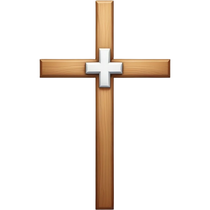 A white Christian cross emoji