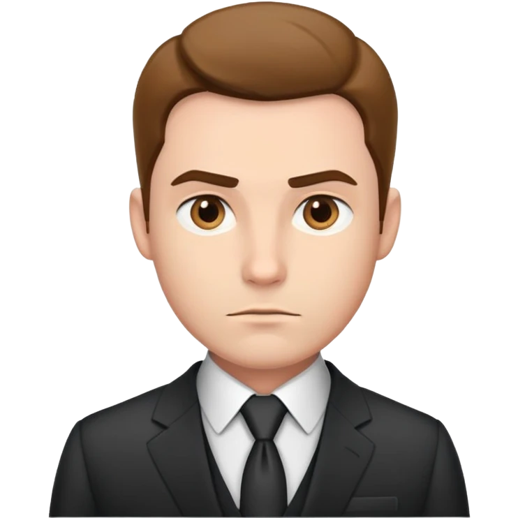 Professional man in a suit with serious expression emoji