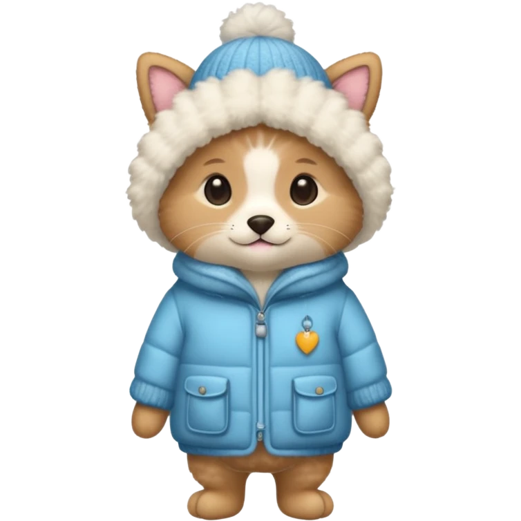 pet in winter outfit emoji