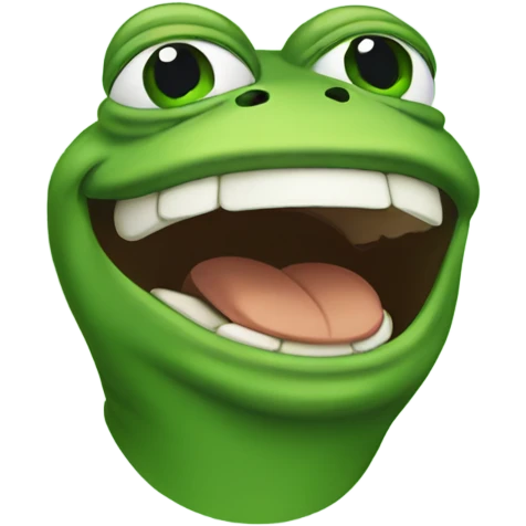 Pepe the frog open mouth  emoji