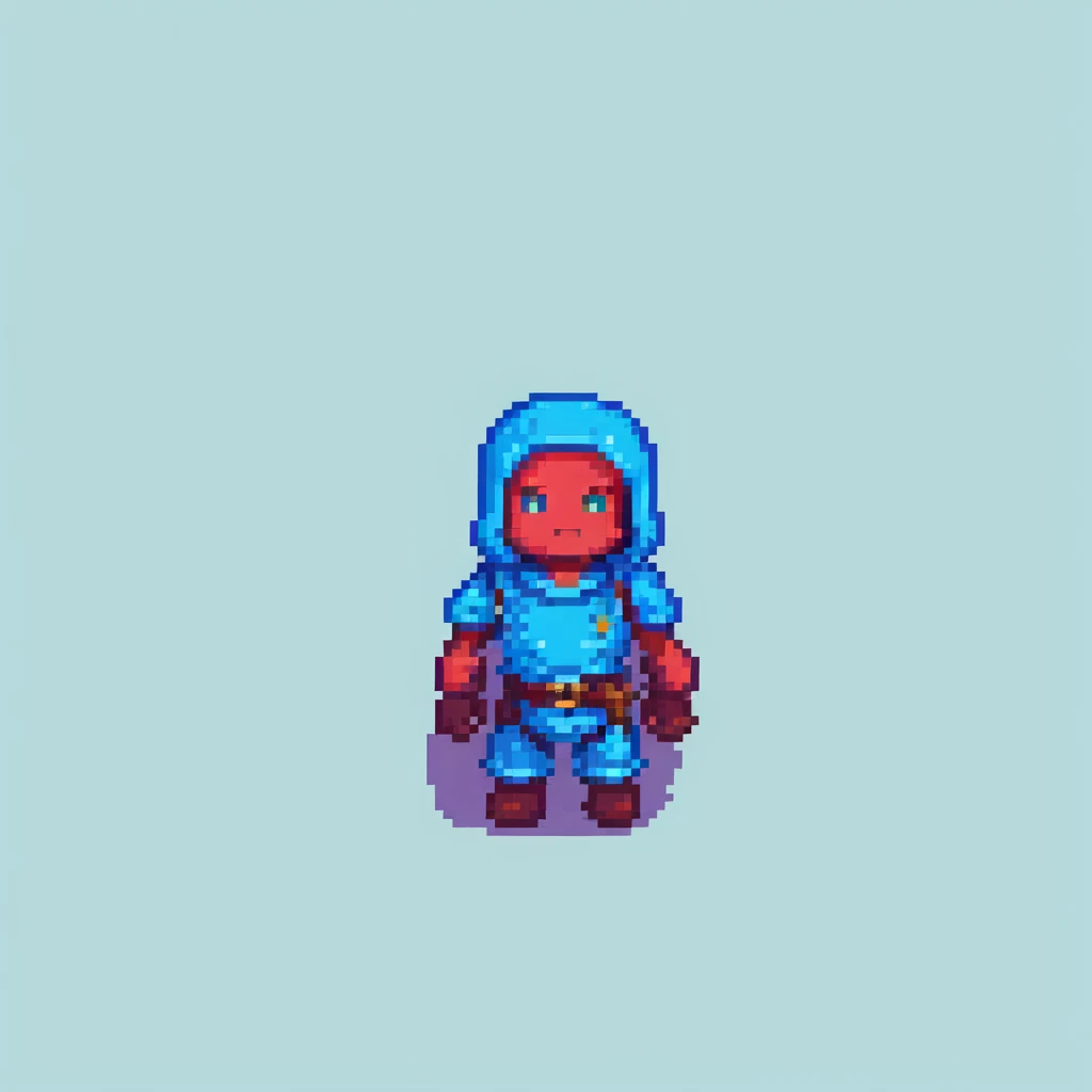 Kayzer character in pixel art style with vibrant colors and simple background emoji