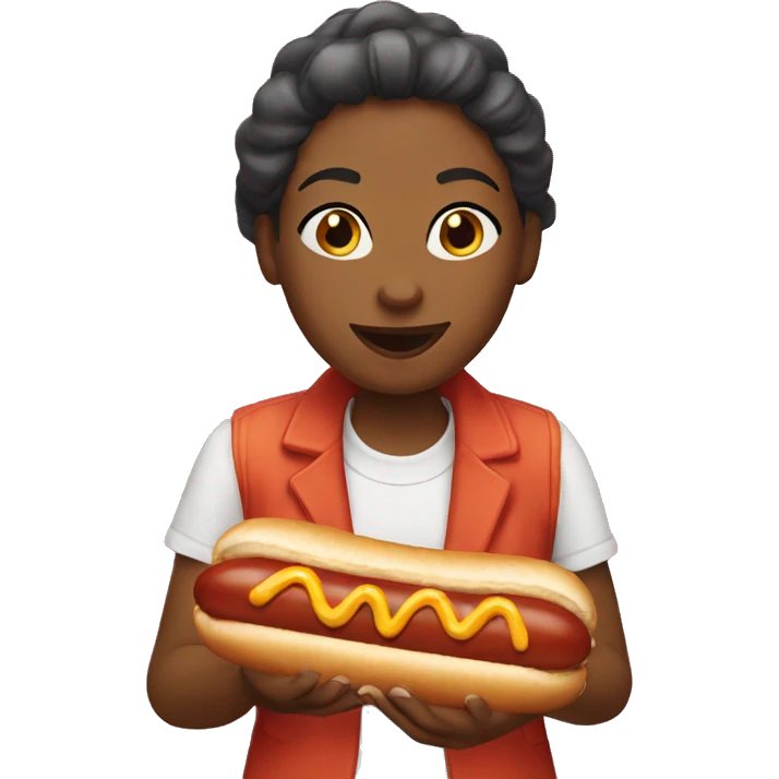 lesbian eating hotdog emoji