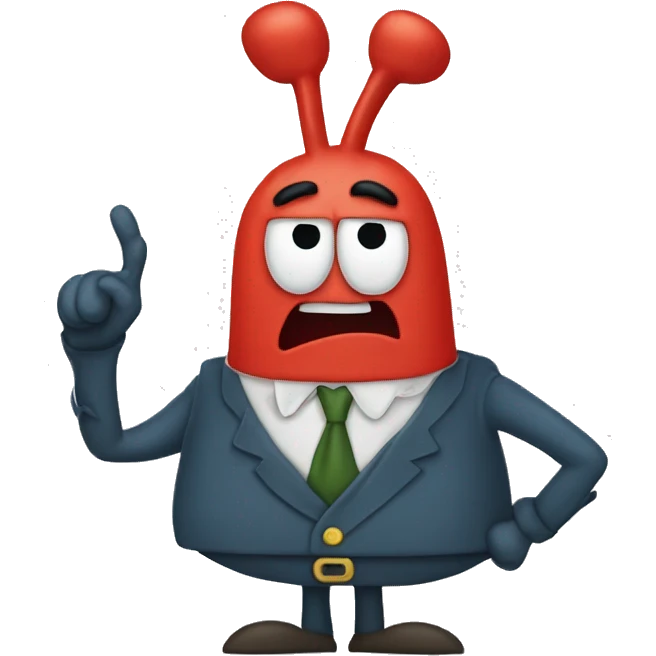 Mr krabs thumbs down emoji